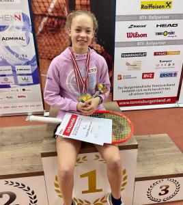 Lea Haider-Maurer holt U12 Staatsmeistertitel im Einzel und Doppel